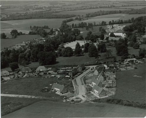 Aerial view of Enham Alamein in 1950